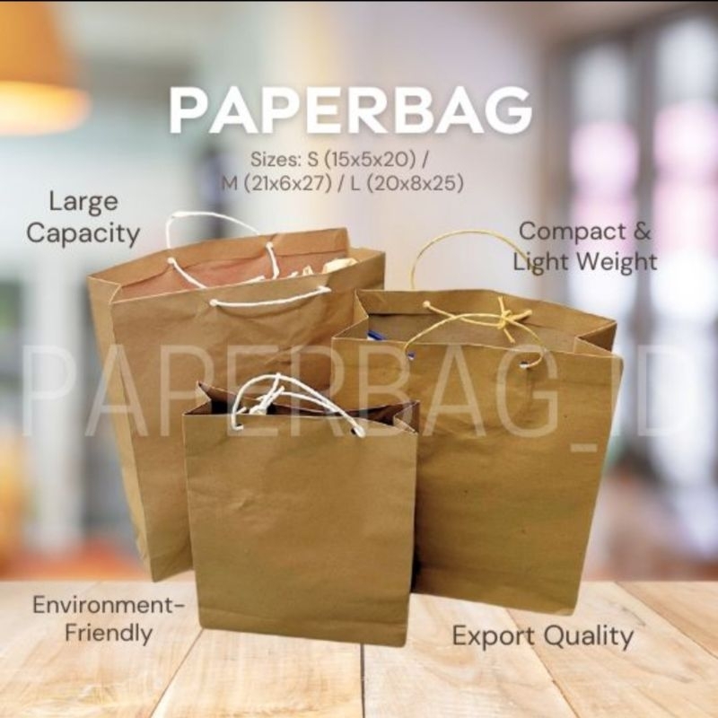 

Paper Bag Coklat / 4 Ukuran: Small, Medium, Large