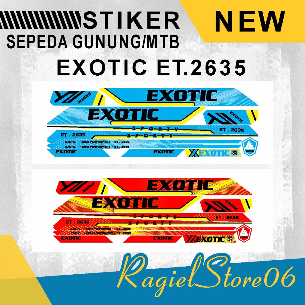 Stiker Variasi Smua Sepeda MTB/GUNUNG Motif EXOTIC