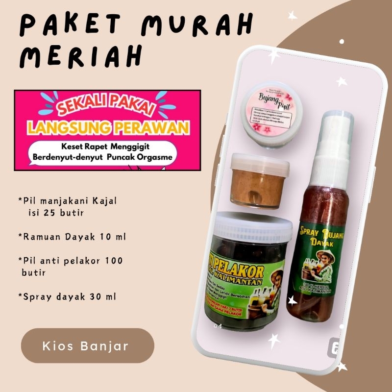 Paket Spray anti pelakor Manjakani anti pelakor ramuan Dayak