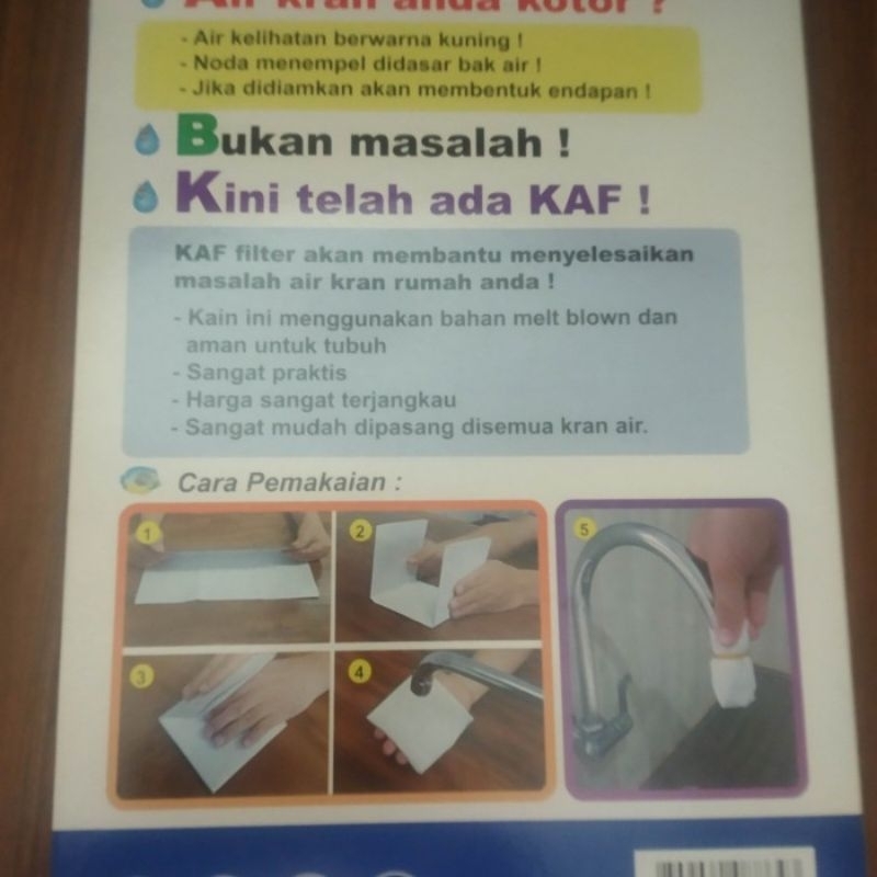 KAF FILTER AIR PENYARING KOTORAN air kran