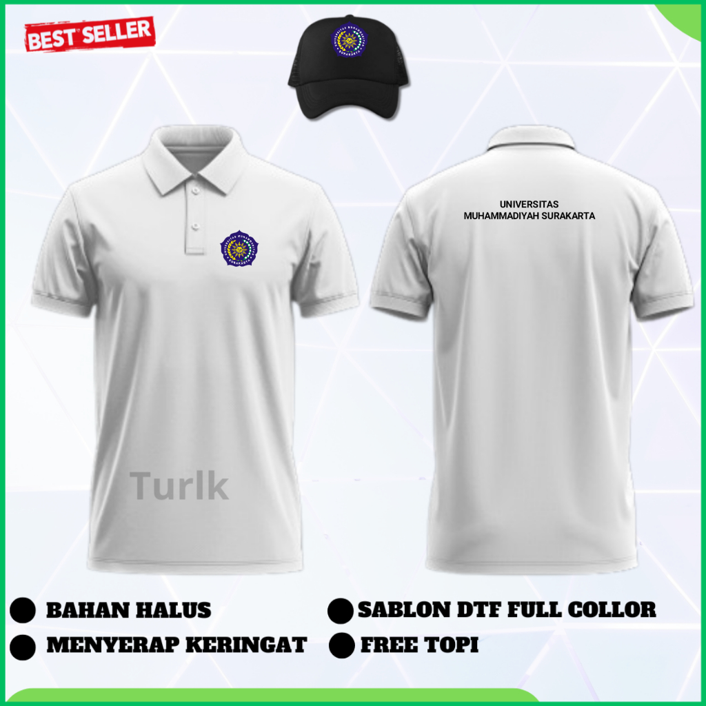 Baju Universitas Muhammadiyah Surakarta Baju Poloshirt UMS Universitas Muhammadiyah surakarta