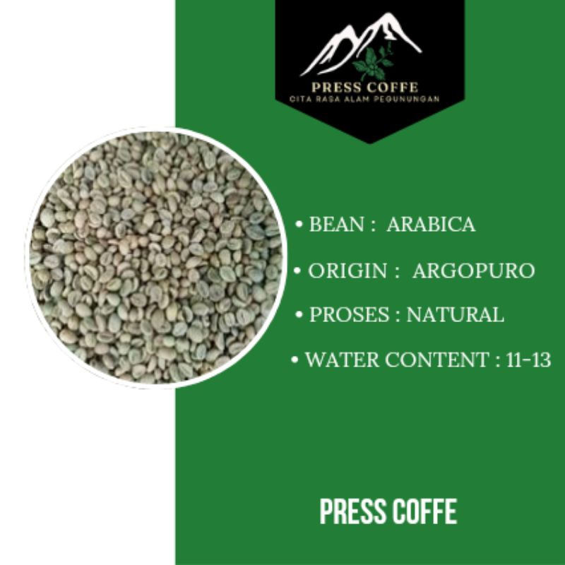 

green bean arabica argopuro 1 kg (NATURAL) grade A