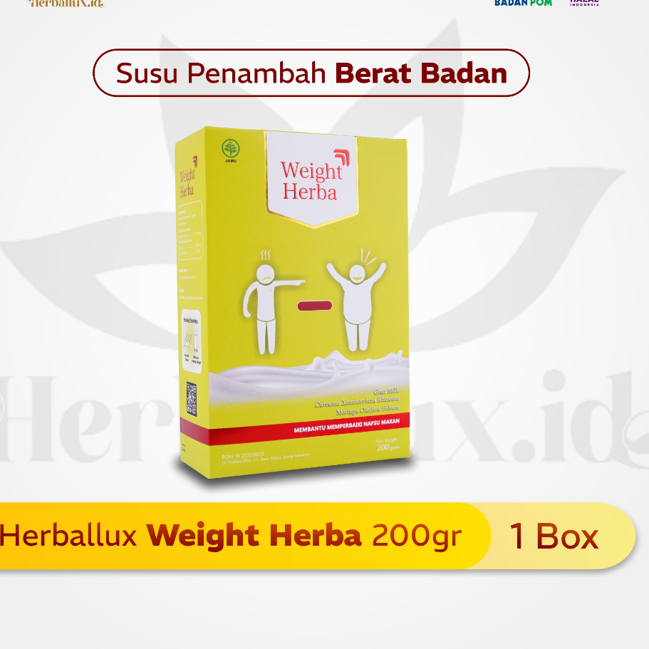 

Weight Herba Susu Etawa - Penambah Penggemuk Berat Badan Signifikan Peningkat Nafsu Makan & Terapi Kadar Gula Darah Normal