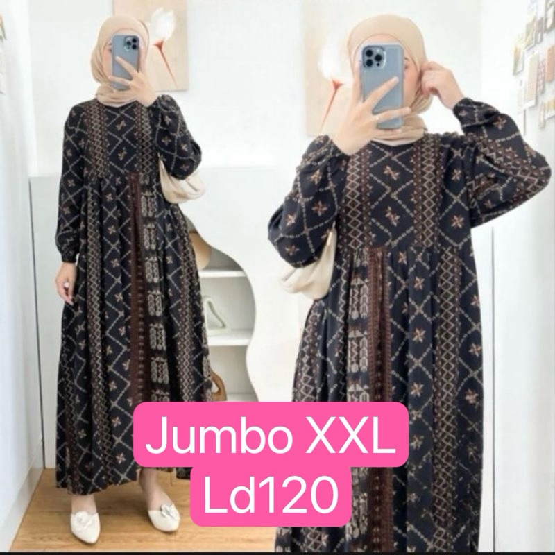 Midi dress/ midi dress rayon/ midi dress jumbo/ Dress Korean style/ midi dress muslim jumbo