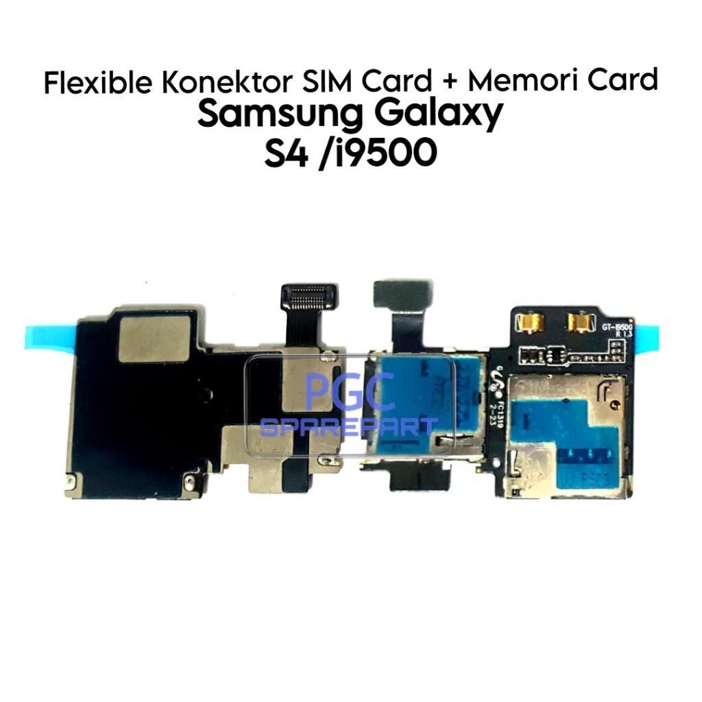 Flexible Konektor SIM Card + Memori Card Samsung Galaxy S4 / i9500 / GT-I9500 / SGH-I337M / SGH-M919