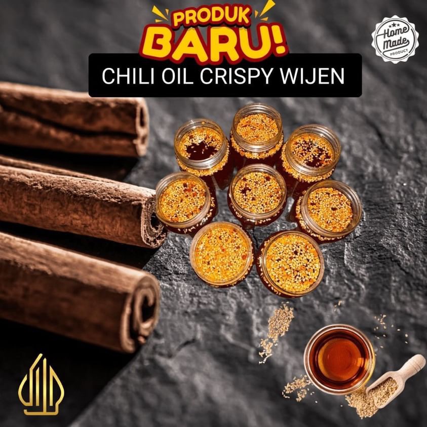 

KTr190 CHILI OIL CRISPY WIJEN/ SZECHUAN CHILI OIL PEDAS / CHiLI OIL TERLARIS 200 ml