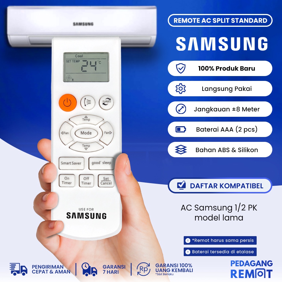 EKSKLUSIF Remot Remote AC Samsung Split Standard 12 PK Model Lama