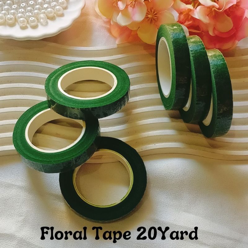 Floral Tape | selotip daun 20Yard  |Floral Tape Green | solasi hijau untuk kawat daun