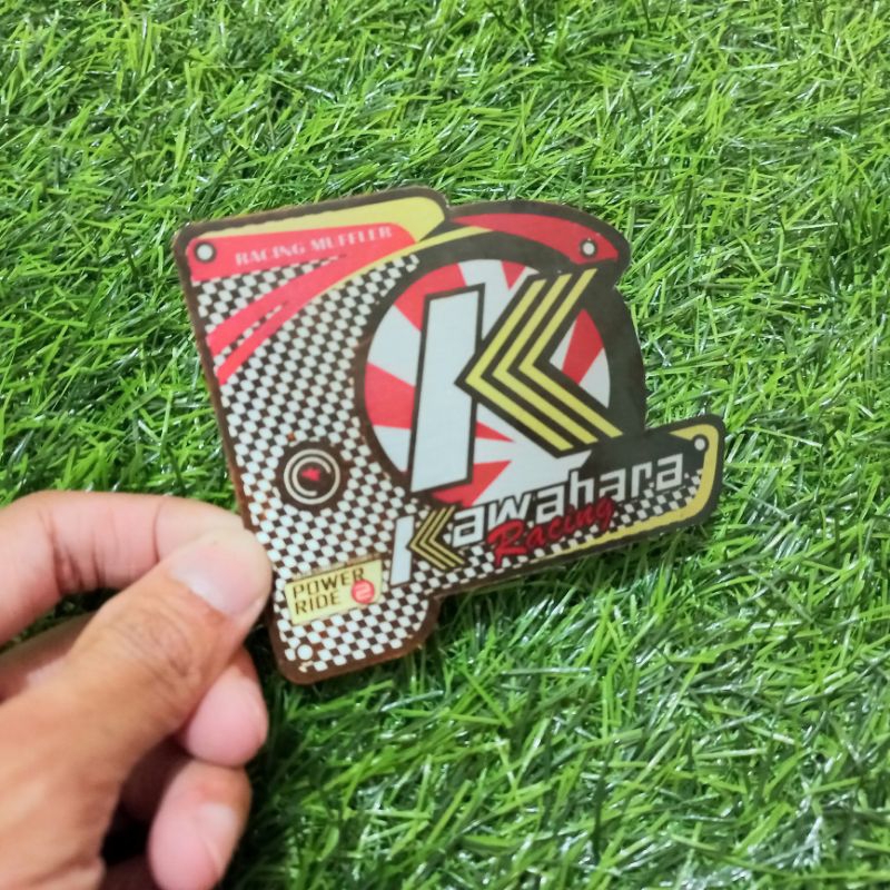 EMBLEM KNALPOT RACING MERK KAWAHARA