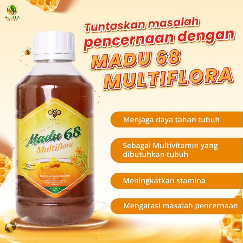

Madu 68 Multiflora 1500 gr & 650 gr