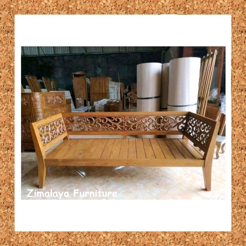 BANGKU UKIR, BANGKU TERAS DEPAN, BANGKU UKIRAN JEPARA, BANGKU KAYU PANJANG, BANGKU KAYU JATI