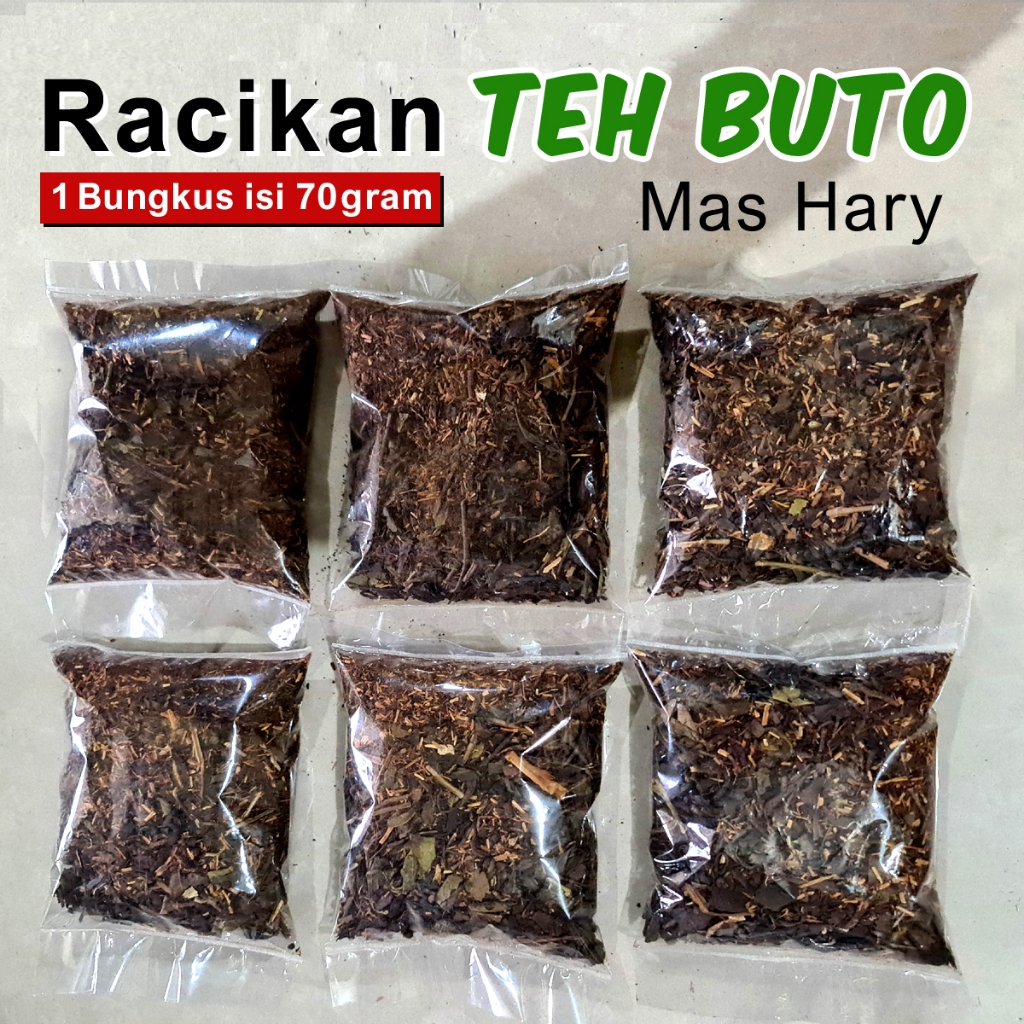 

Racikan TEH BUTO ( Mas Hary ) 420 Gram ( 70gr x 6pcs ) Cita Rasa Daun Teh Asli Indonesia