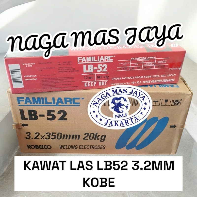 KAWAT LAS KOBE STEEL LB52 3.2MM / KAWAT LAS BESI KOBE LB 52 3.2 MM