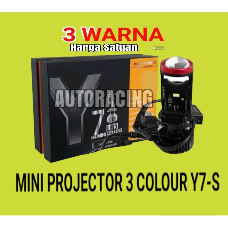 1 Biji H4 MINI PROJECTOR PROJIE Y7S 3 WARNA