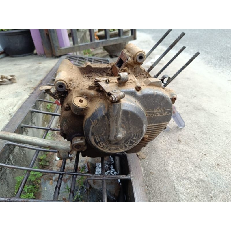 mesin bawah set satria 2tak hiu lumba 6speed original