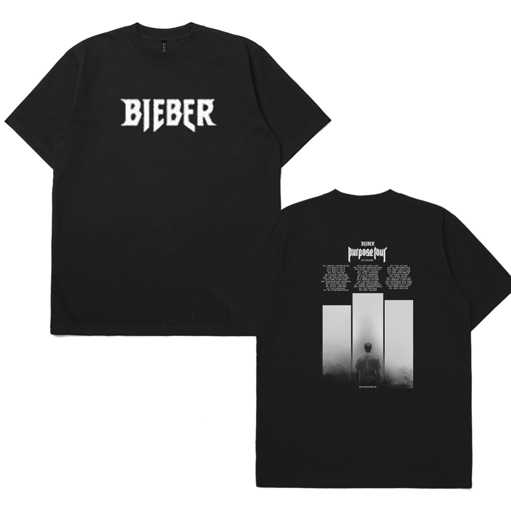 T-shirt Band Justin Bieber Purpose Tour KAOS HITAM