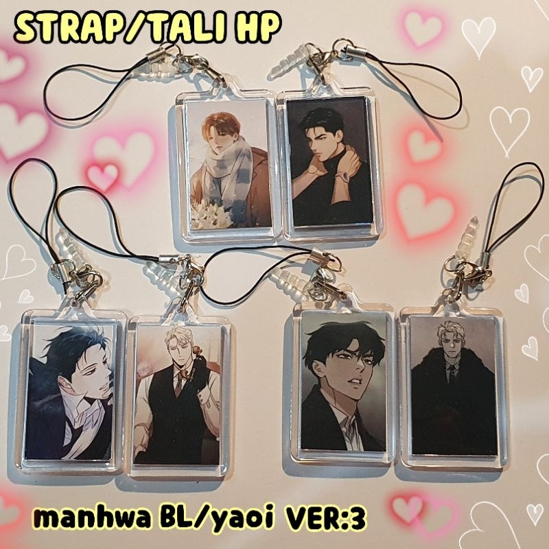 plug/gantungan hp/strap hp manhwa BL jinx, code name anastasia,roses and champagn