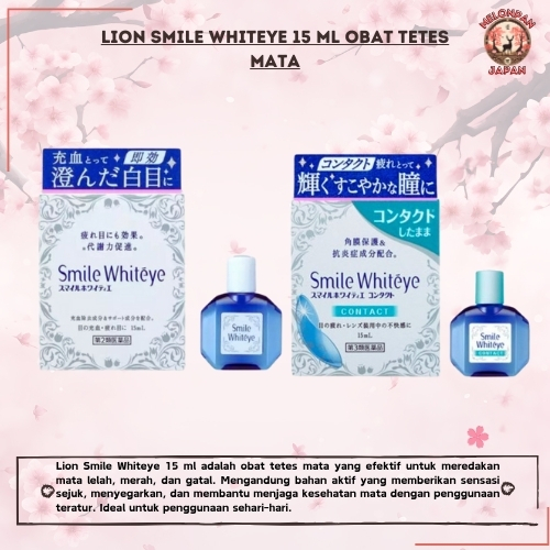 Lion Smile Whiteye Jepang, Obat Tetes Mata Jepang, Eye Drops Jepang Whitening Mata, Tetes Mata Mata 