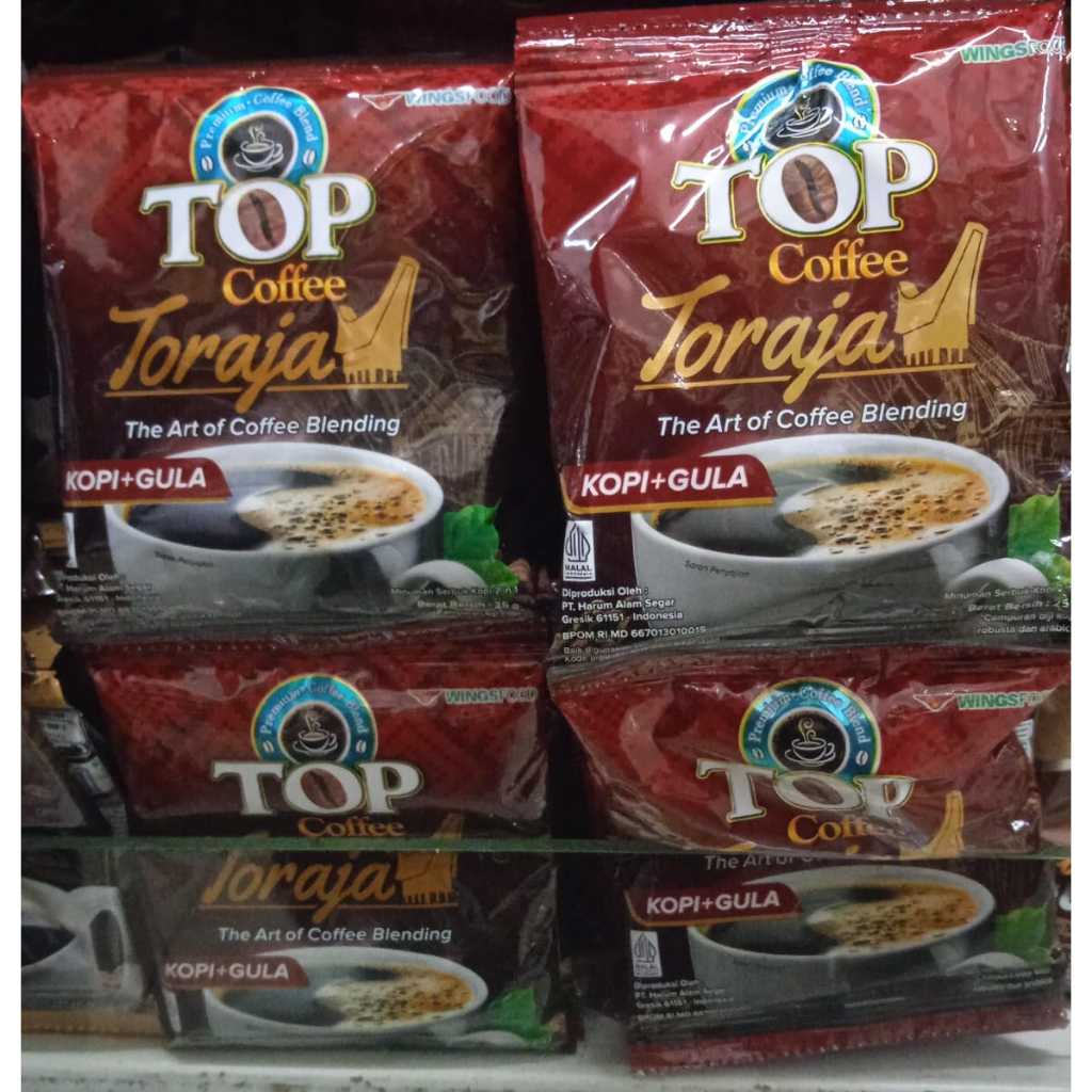 

Top Coffe Toraja Kopi+Gula 25gram 10S DIJUAL PER RENTENG