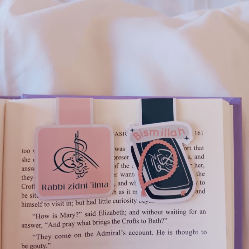 magnetic bookmark / pembatas buku magnet islami