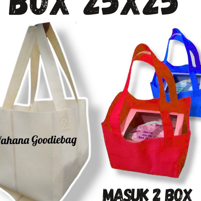 

KI3 Tas Spundbond Lipat Samping Bok Hajatan Kotak Nasi 25x25 1LSN 12PCS