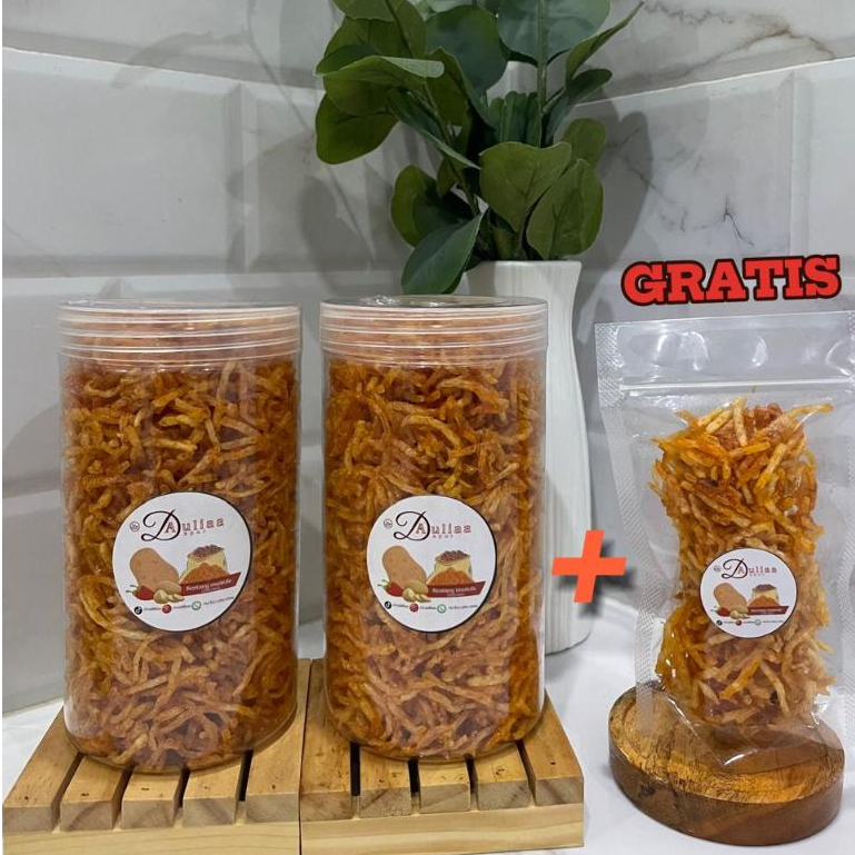 

[Paket Bundling beli 2] Kentang mustofa DapurAuliaa toples 1000ml mustofa kering pedas manis