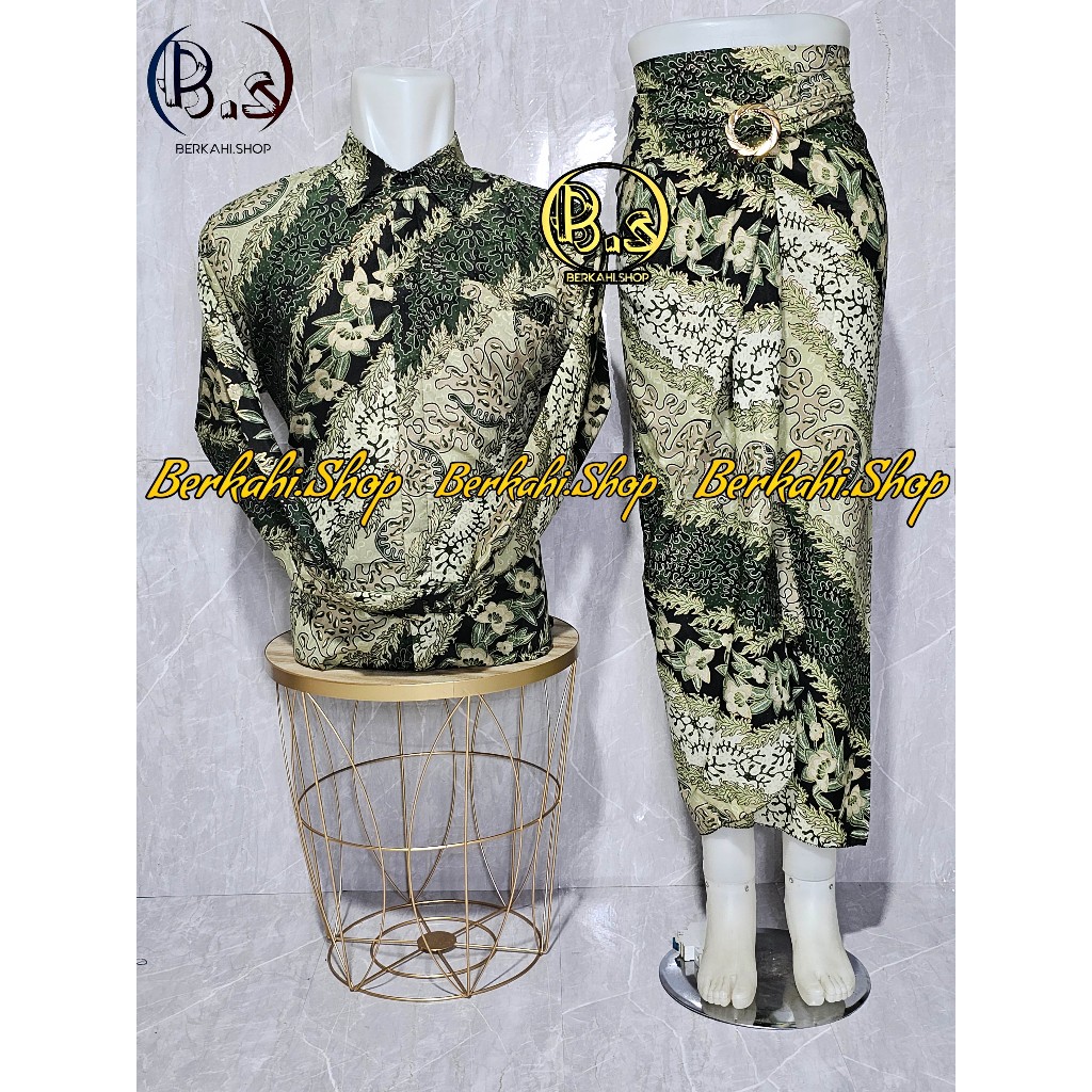 Baju Kemeja Batik Couple Rok Lilit Batik Kondangan / baju couple pasangan / batik couple asoka
