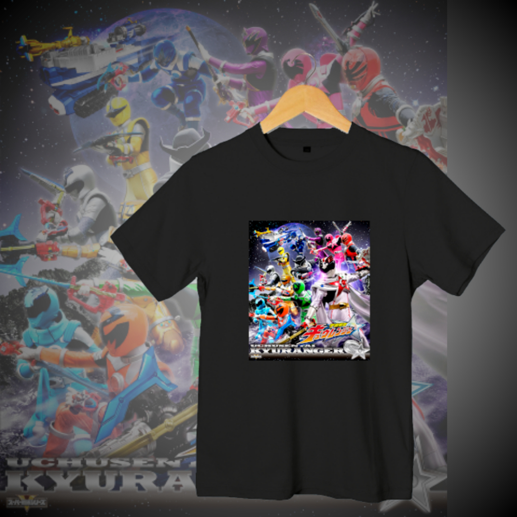 Kaos Kyuranger Kaos Power Rangers Kaos Uchu Sentai Kyuranger Kaos Super Sentai Sablon BSTD09695_LL