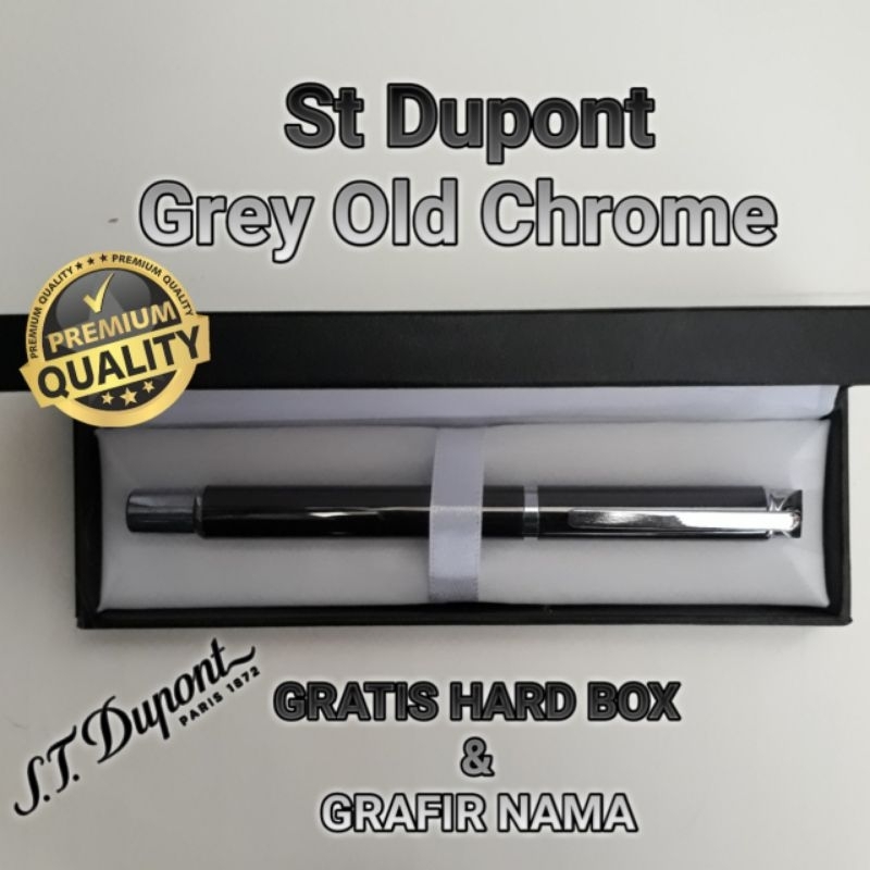 

Bulpoint New S.T Dupont Grey Old Chrome Gratis Grafir Nama/Logo + Box Exclusive