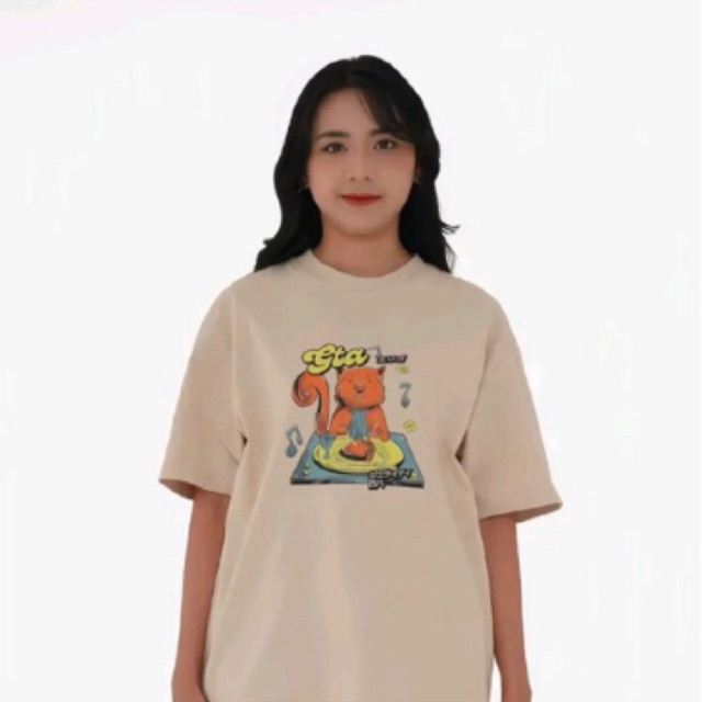 Kaos Jkt48 Vol.4 Emoji Series T-Shirt Oversize | JKT48 Gita Almond Milk