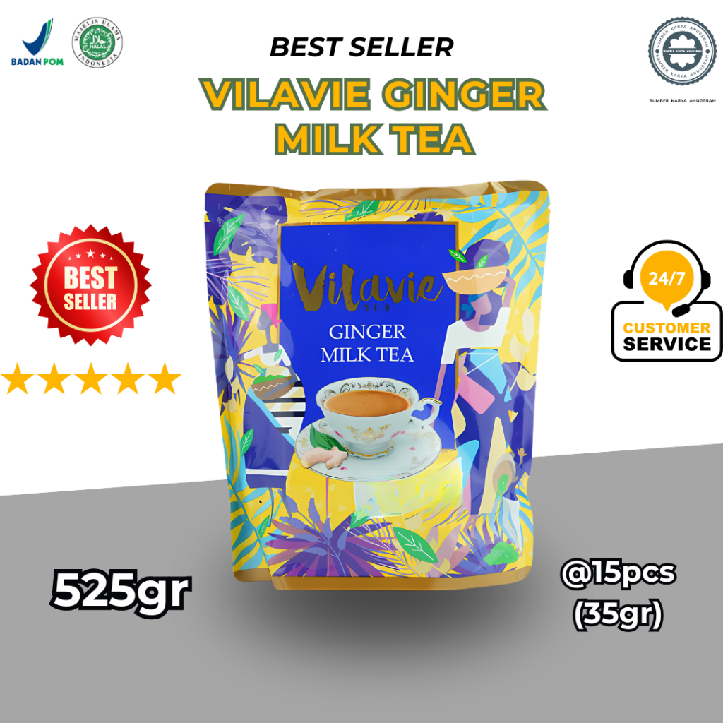 

Vilavie Ginger Milk Tea 525gr | 100% Original Halal dan BPOM | 1 pack isi 15pcs