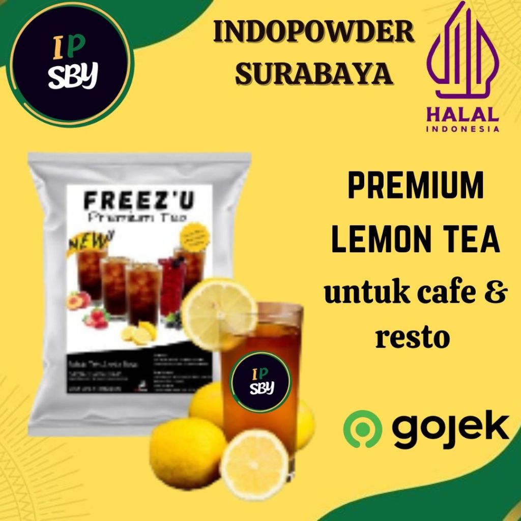 

IDPSBY | PREMIUM LEMON TEA 1KG | Bubuk Minuman LEMON TEA 1KG POWDER | INDOPOWDER FREEZU PREMIUM