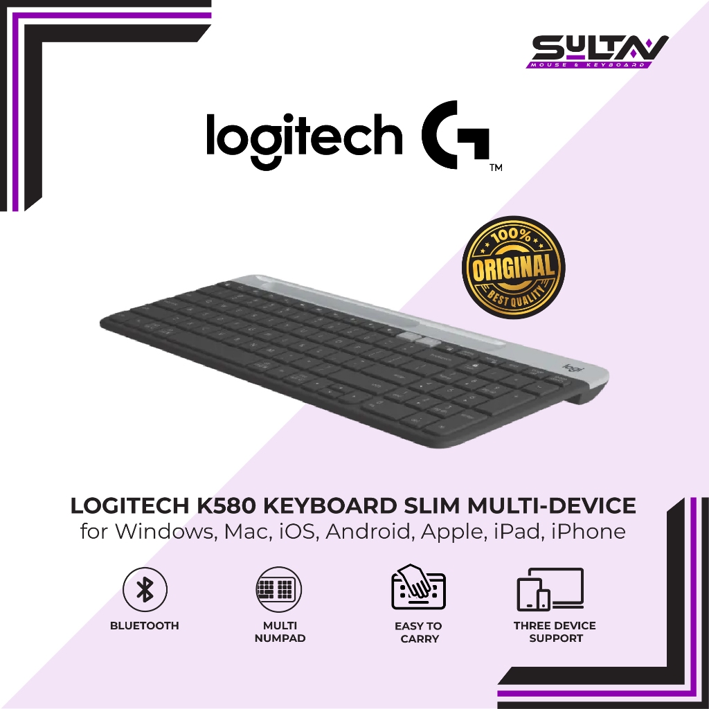 Keyboard Logitech K580 - Slim Multi-Device Wireless Keyboard