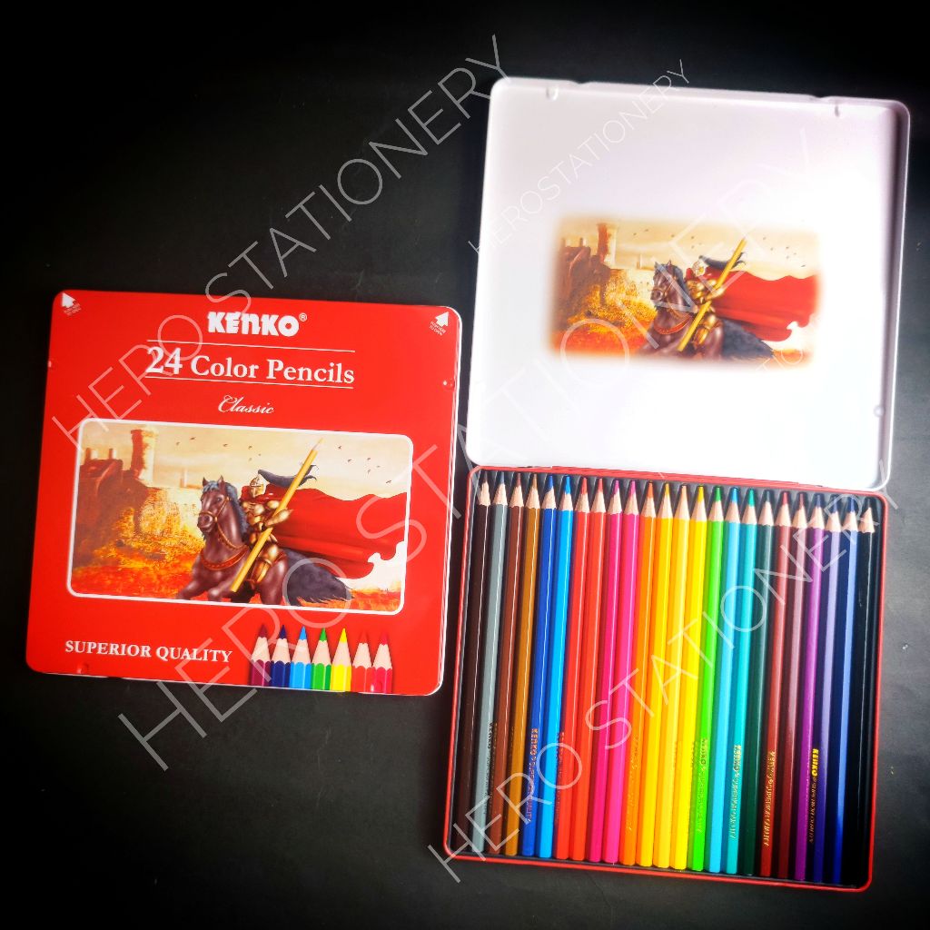 

Kenko pensil warna kaleng 24 warna CP-24TC