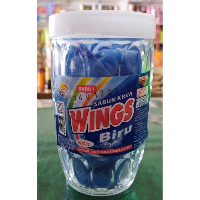 SABUN KRIM WINGS BIRU GELAS WB13G