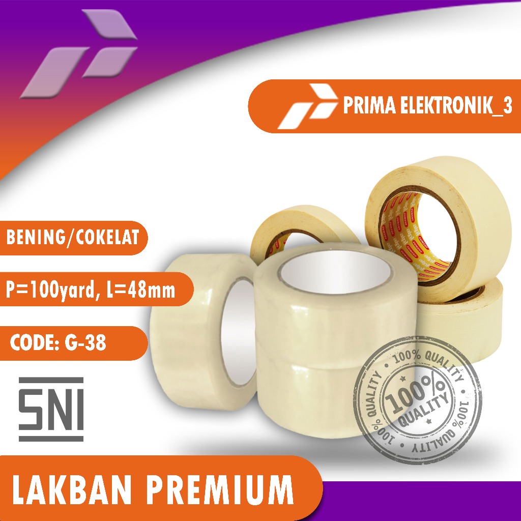 

Lakban Bening - Lakban Cokelat OPP HANDERU Ekomonis 45mm x 100 Yard PE 3