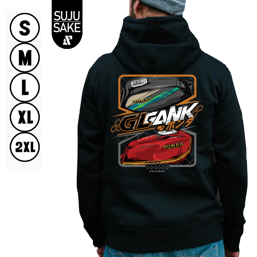 Sujusake Industries Jaket Hodie Hoodie Hudi Jemper Kupluk Komunita Comunitas Motor Honda Gl10 Glcepe