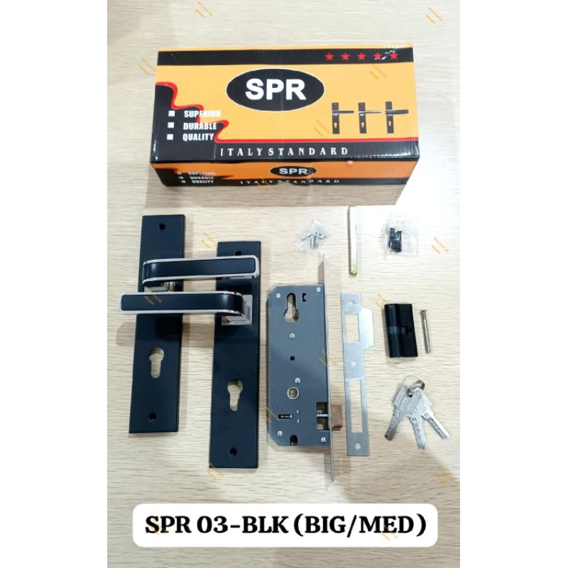 Kunci Pintu Besar BLACK Premium SPR / Handle Pintu Rumah Hitam (25cm) SPR