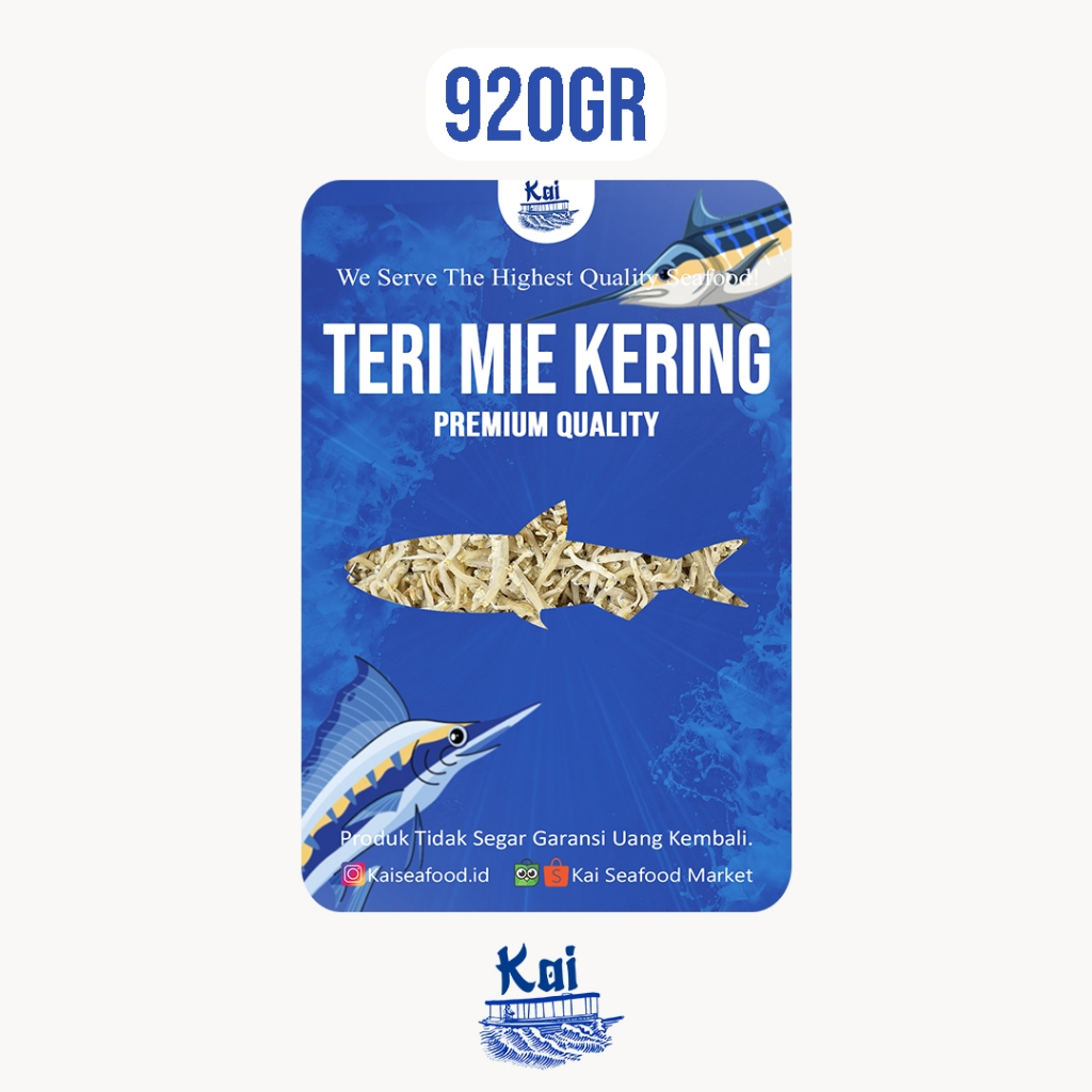 

Kai Seafood - Teri Mie Pontianak Netto 110gr - 920gr
