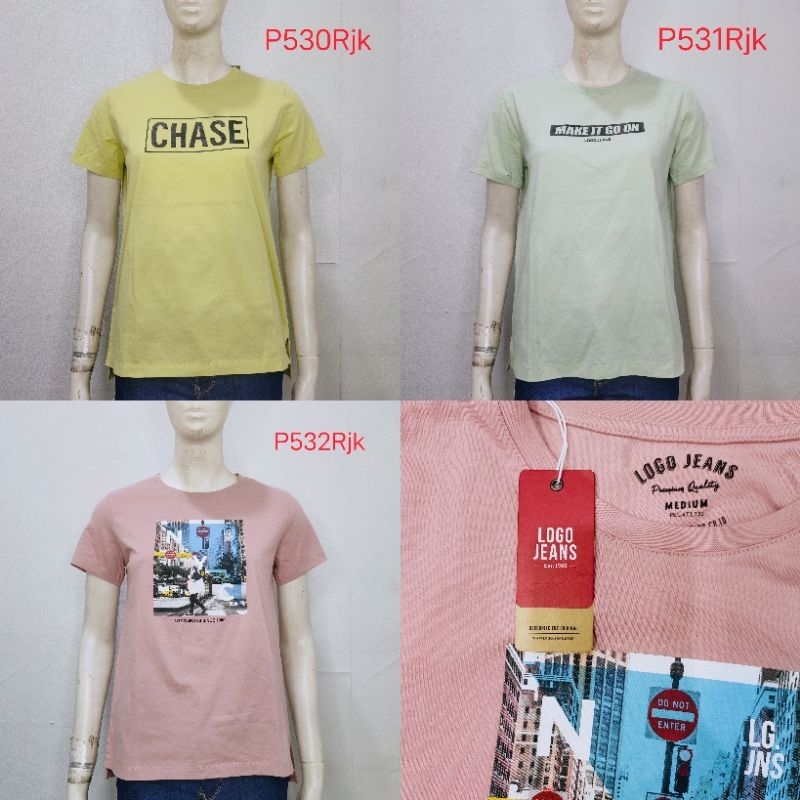 Logo Jeans Kaos Wanita RIJEK P530RJK P531RJK P532RJK