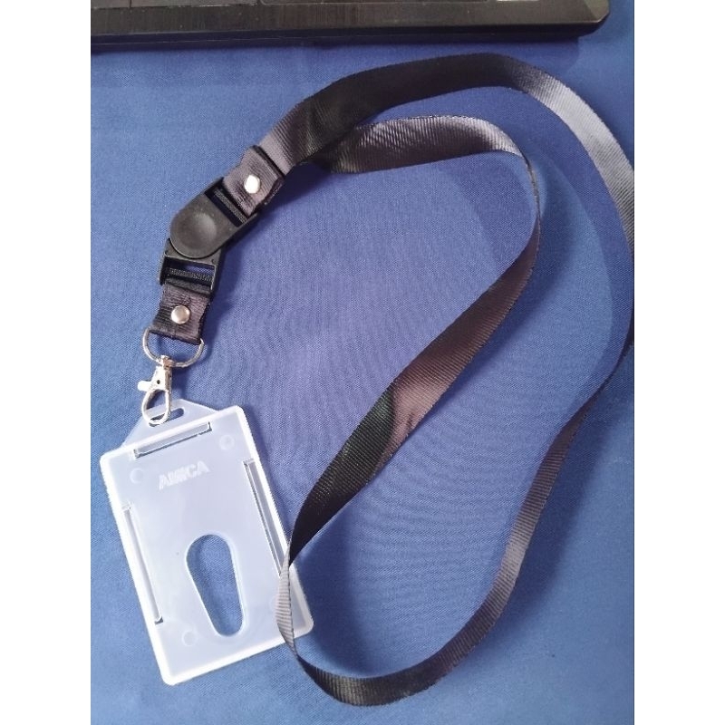 

Tempat id card holder kartu dan tali gantungan lanyard 2cm ada stopper