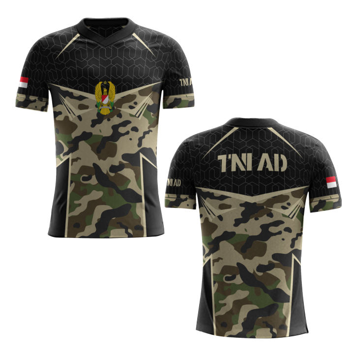 Baju Kaos Loreng TNI AD 3D Fullprinting Premium Sublimation Terbaru dan Termurah Terkeren Art 12