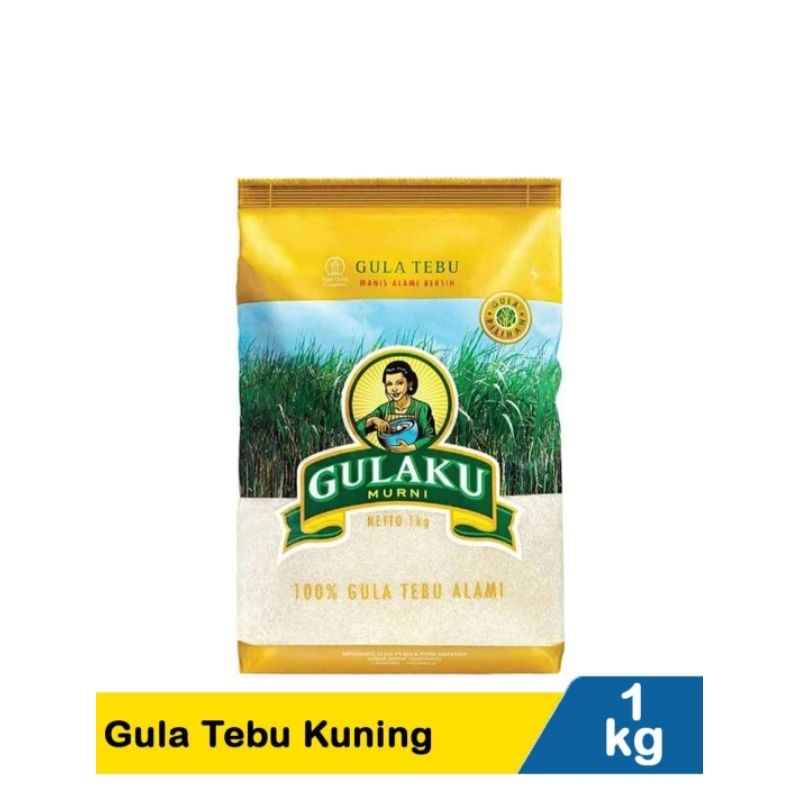 

gulaku gula tebu premium warna kuning 1 kg, gula pasir putih manis dan bersih