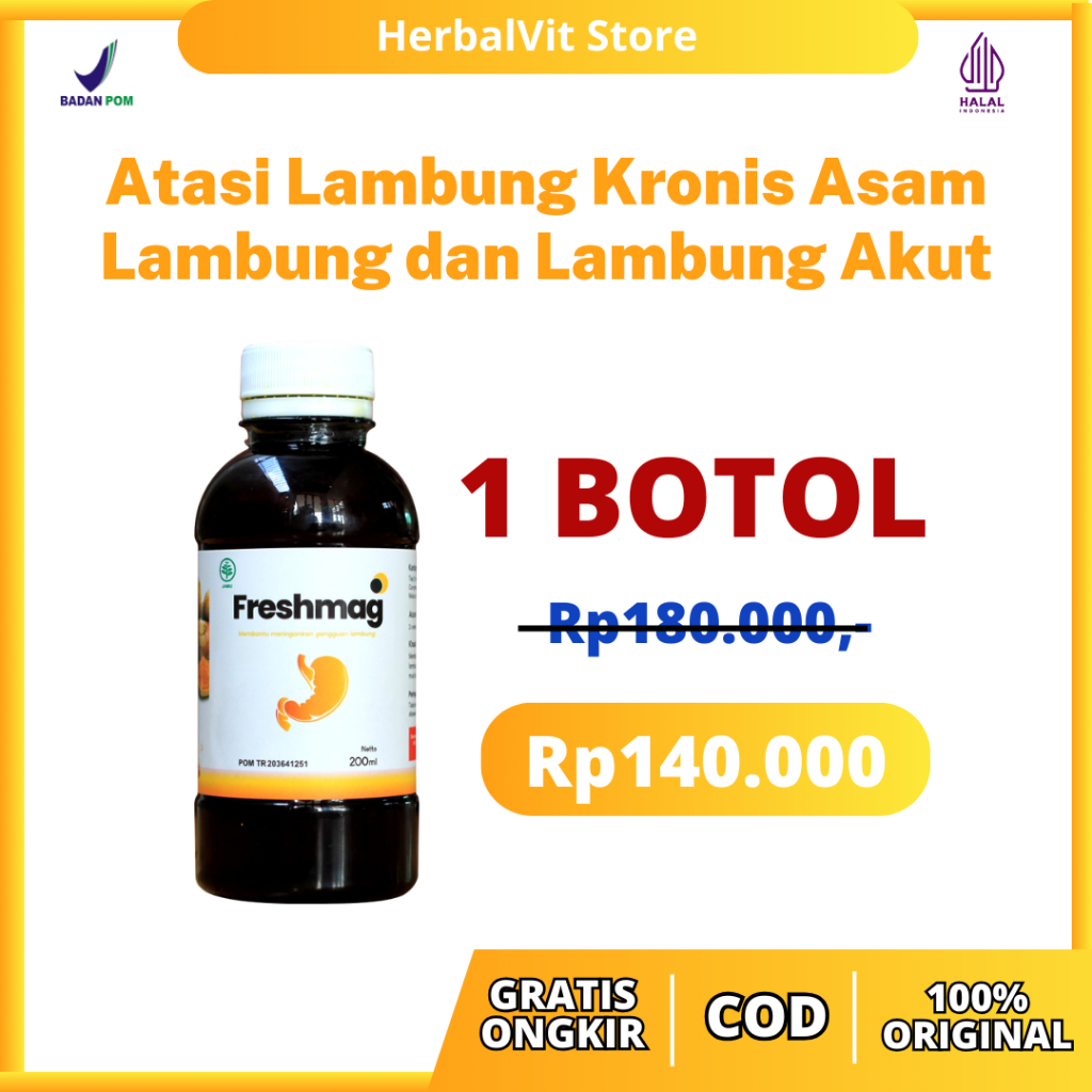 

Freshmag Madu Herbal - Bebaskan Asam Lambung Secara Alami Sembuhkan Maag dan Melancarkan Pencernaan