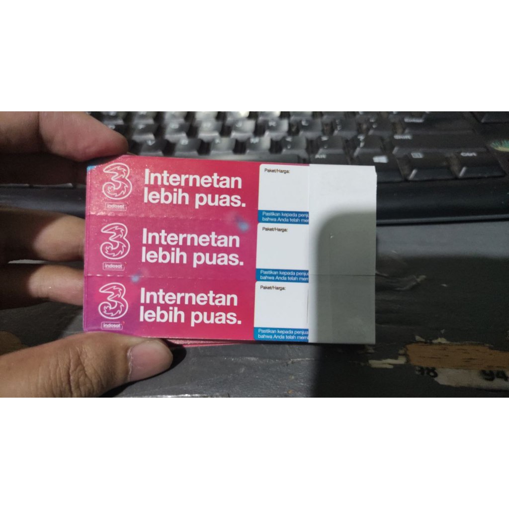 Voucher Tri Three Zero Kosong Bahan Voucher Internet Kuota Data