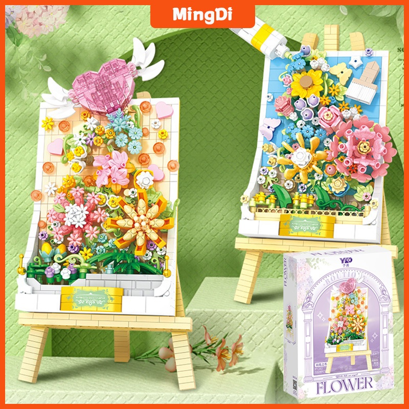 Brick Bunga Pernak Pernik 1000pcs Mainan Anak Perempuan Bricks Flower Gift Hadiah Ultah Toys
