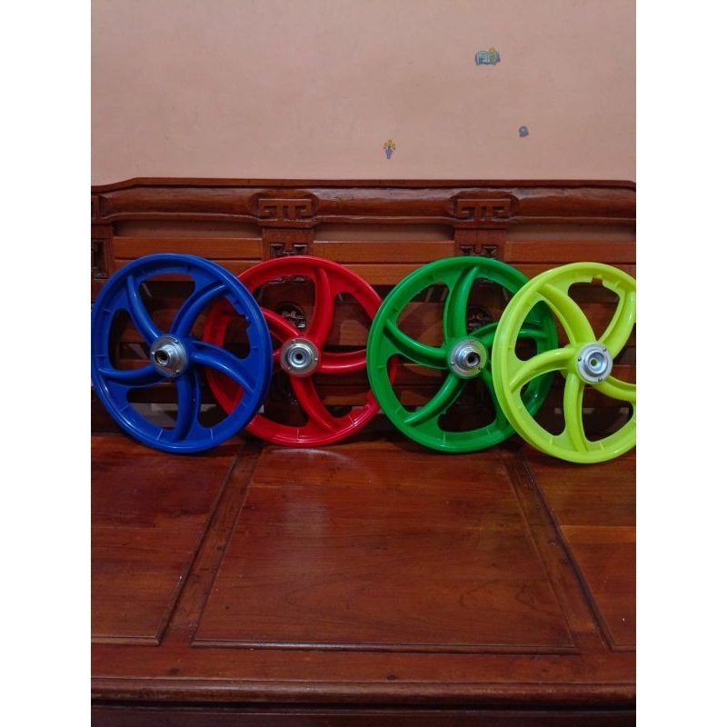 Velg/pelek/veleg sepeda racing ukuran 18 inch (bmx,mini,lipat dll)bisa pasang diskbrake, plastik sep