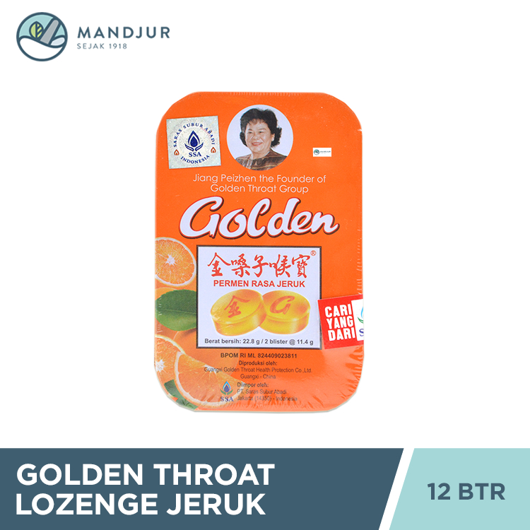 

Golden Throat Lozenge Jeruk - Permen Pelega Tenggorokan