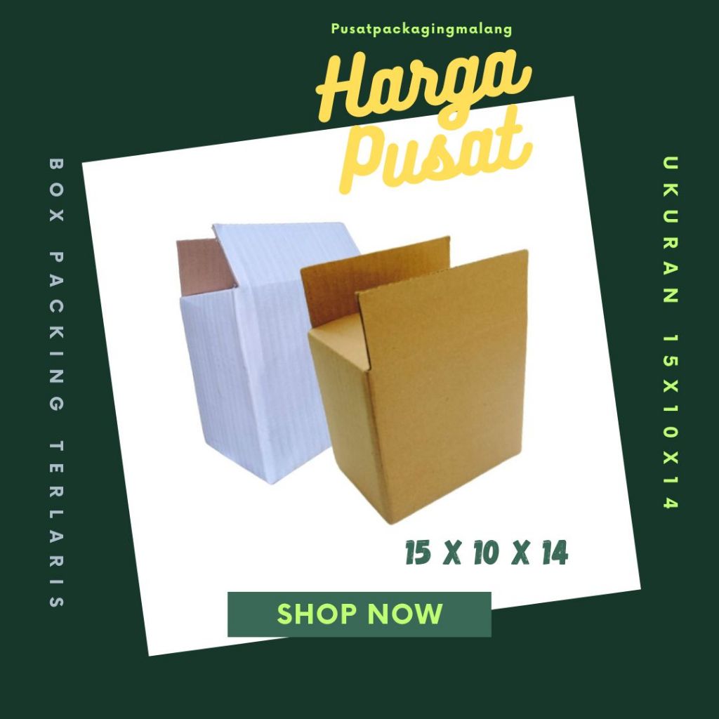 

Box 15x10x14 Kardus A0 Packing Karton Dus Kotak Kemasan Obat Mainan Olshop Souvenir Jamu Sparepart