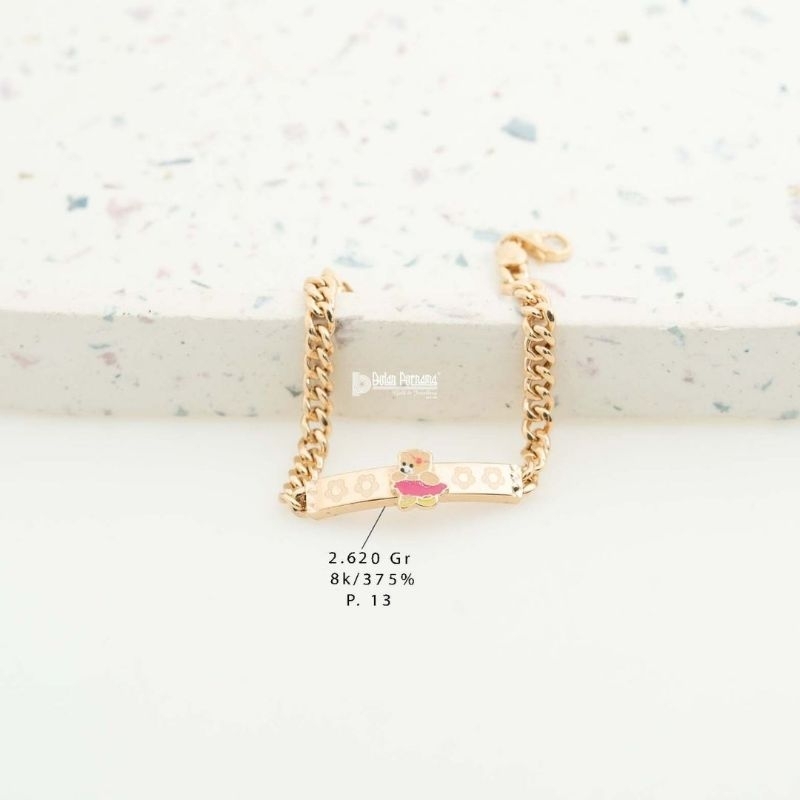 Gelang rantai anak plat emas muda 8K 8073405